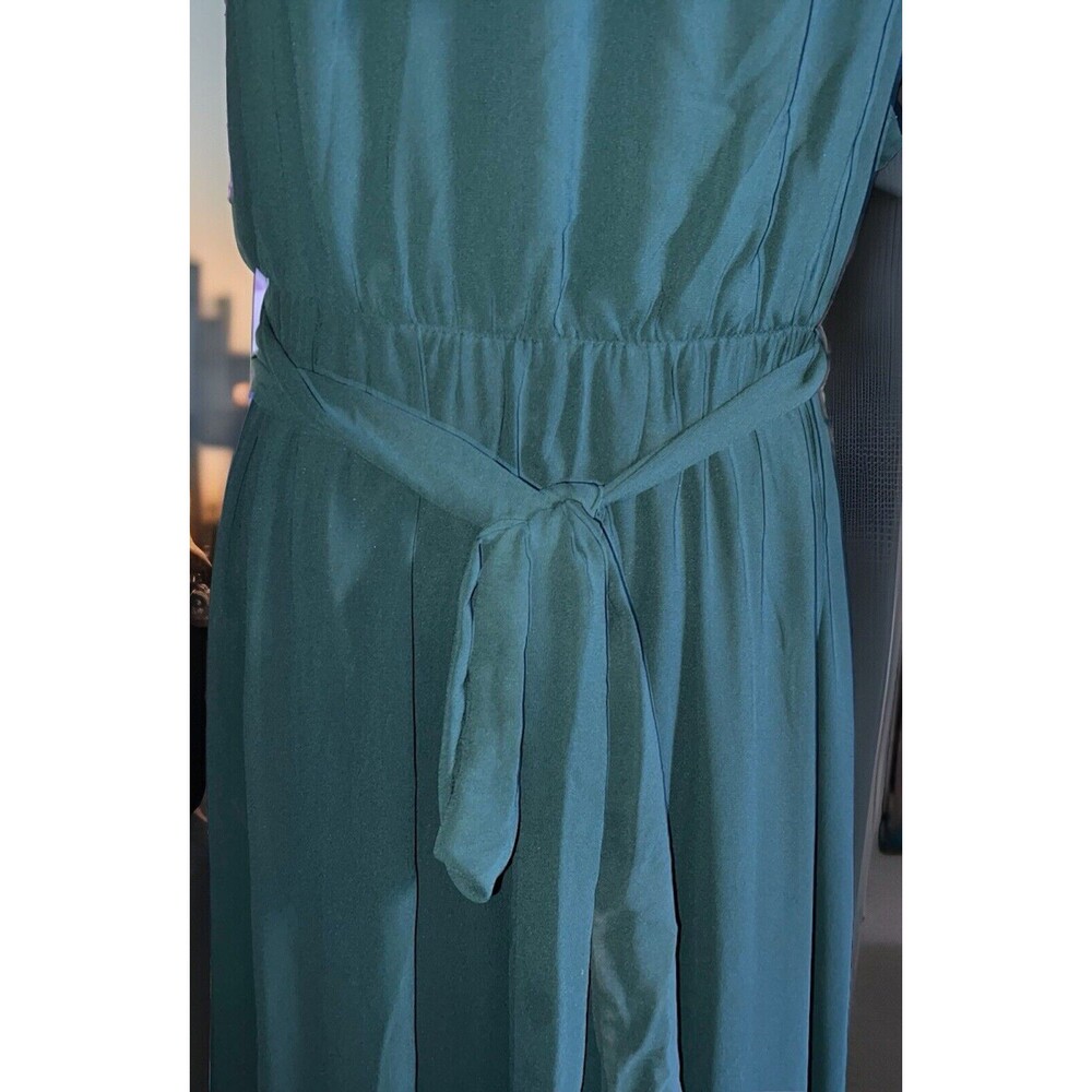 show me your mumu samantha ruffle wrap dress Forest green Chiffon 1X - Picture 9 of 10